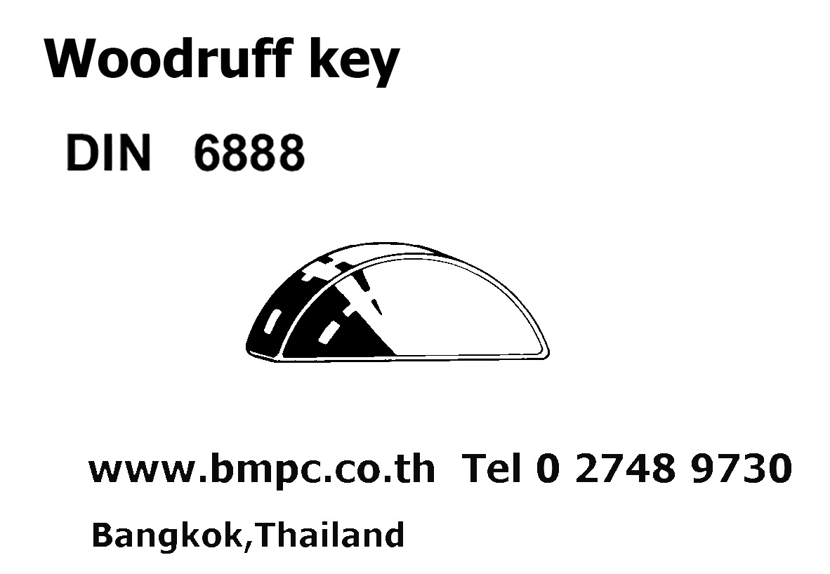 Woodruff Key, pin, ลิ่มวงเดือน, ลิ่มปลายเพลา, สลักพระจันทร์เสี้ยว